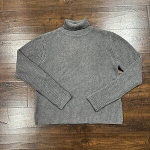 Tularosa Womens Wool Blend Knit Turtle Neck Long Sleeve Pullover Sweater Gray L